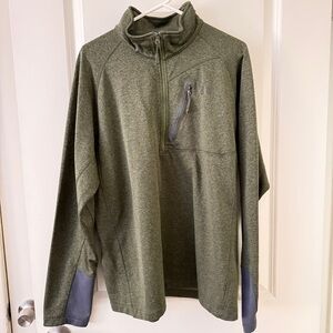 North Face green quarter zip, size XL.